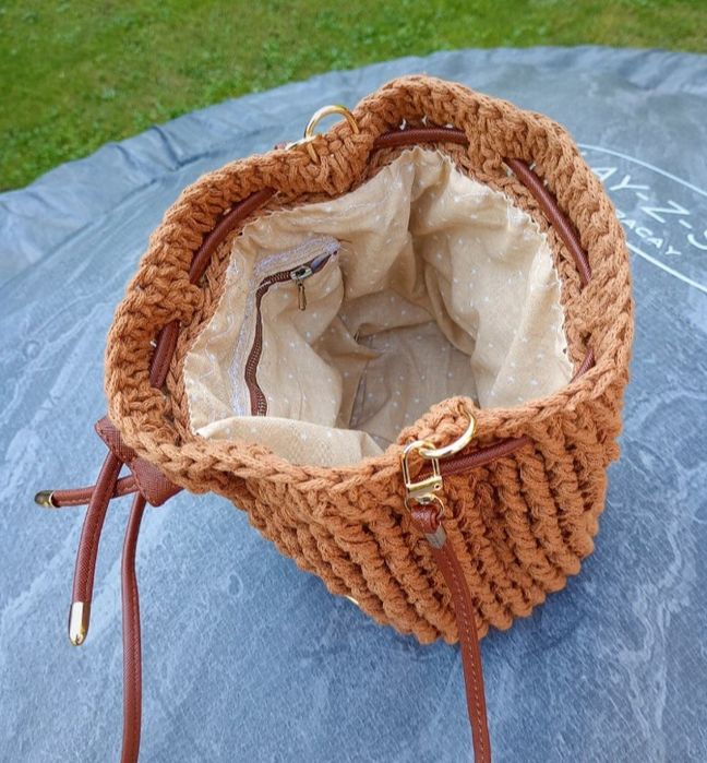 Torebka worek ręcznie robiona