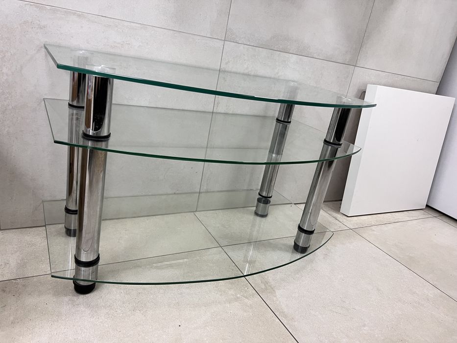 Столик під телевізор. Скляний