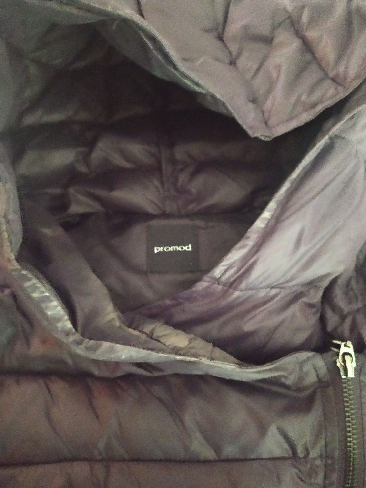 Promod - fioletową krótka ocieplana kurtka damska rozmiar 44