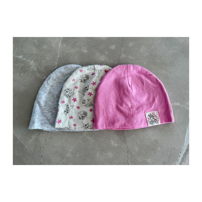 Komplet Nowy zestaw 3 czapki dla dziewczynki 3 6 miesięcy