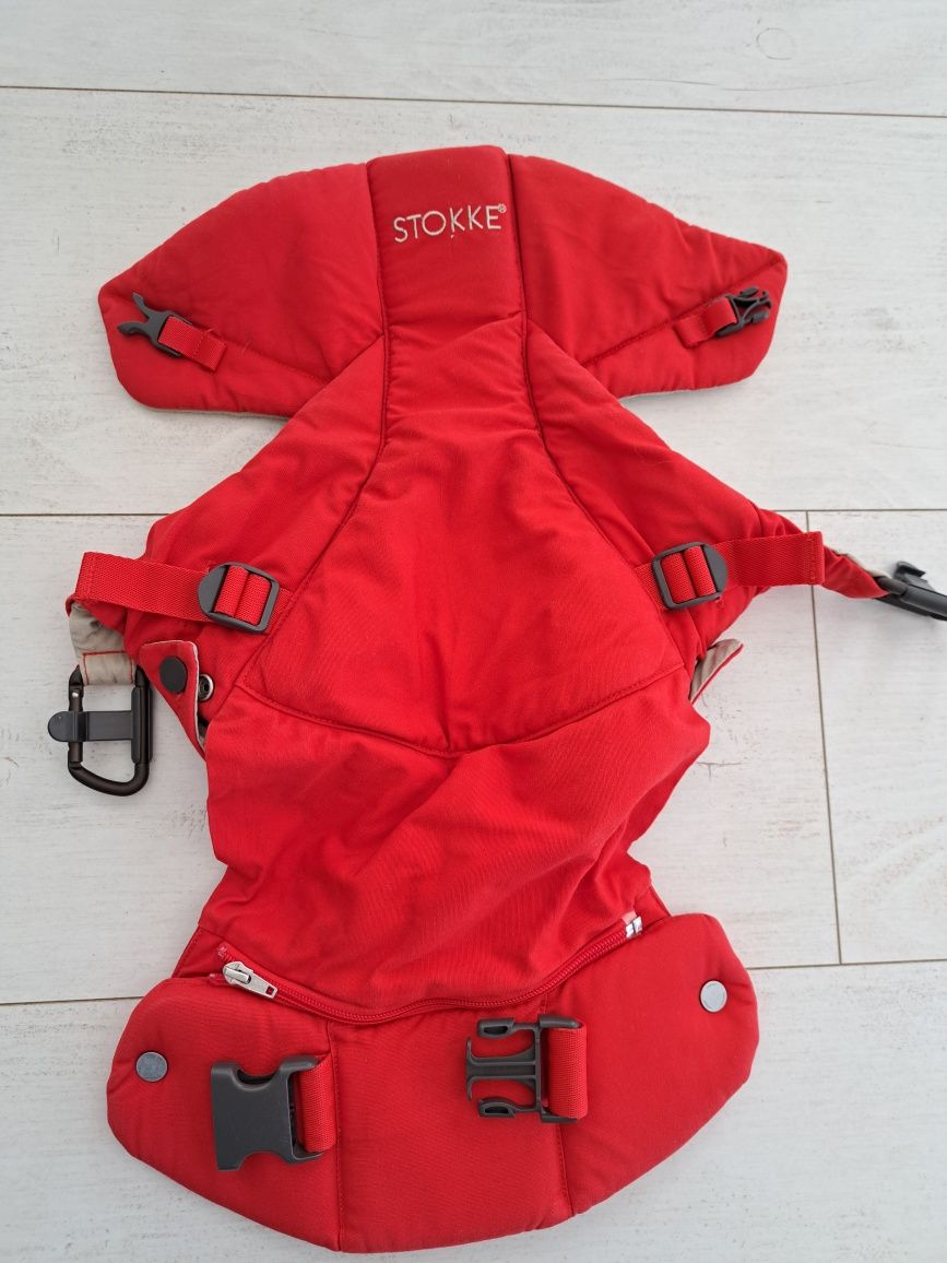 Stokke My Carrier 3w1 nosidełko czerwone