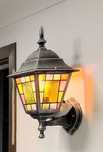 Lampa witrażowa ścienna kinkiet zewnętrzna Polarfox Tiffany Monastery