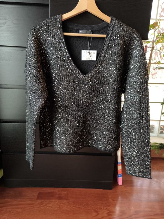 Sweterek Mohito cekiny metaliczna nitka S