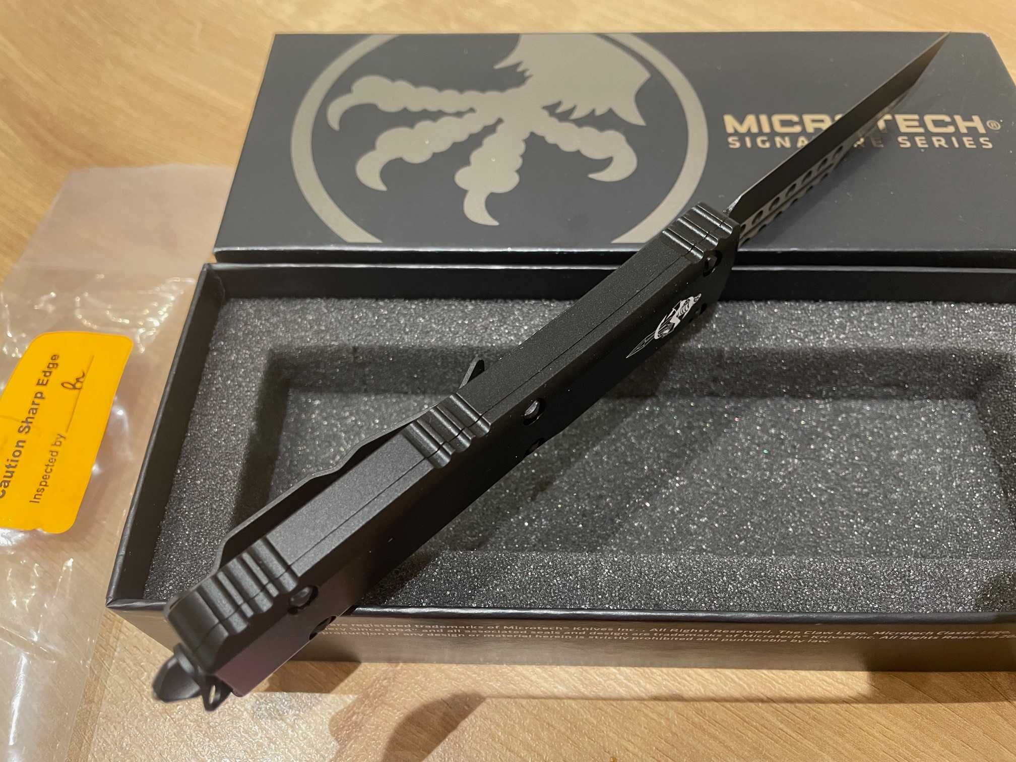 Nóż Microtech Ultratech Warhound Signature Series Black
