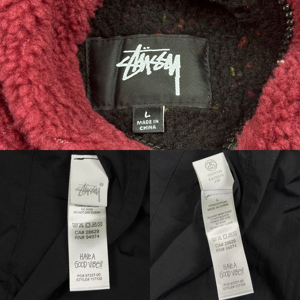 Двухсторонняя кофта куртка шерпа шиншилла stussy x carhartt Nike