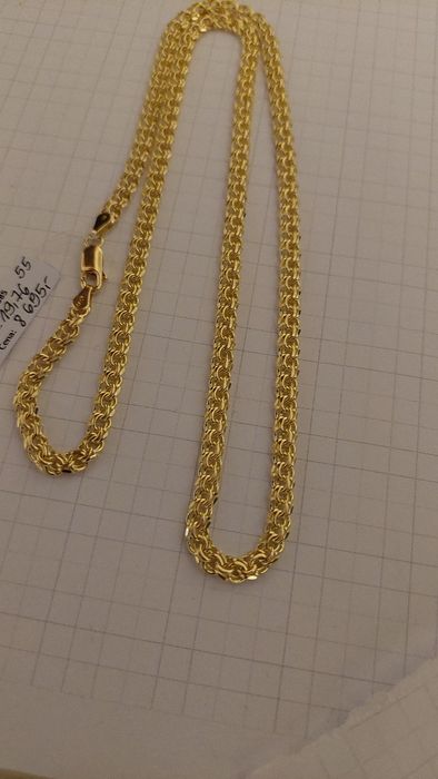 Złoty łańcuszek splot galibardi