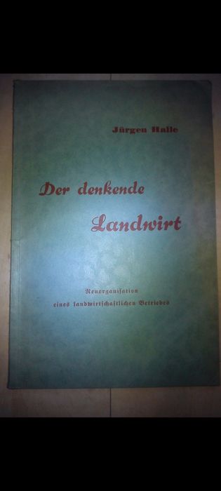 Międzywojenna książka - Myślacy Rolnik - III Rzesza NSDAP Unikat!!!