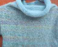 moherowy nowy sweter handmade rozm 42