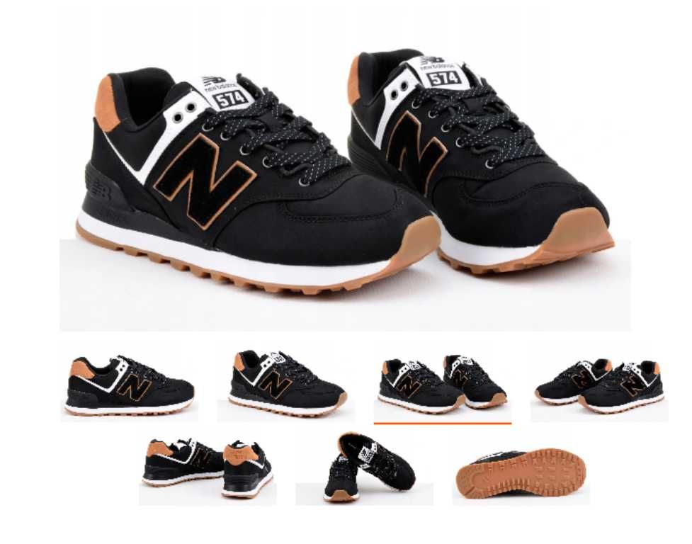 Nowe Oryginalne Czarne New Balance 574 * 37 * 23,5 cm