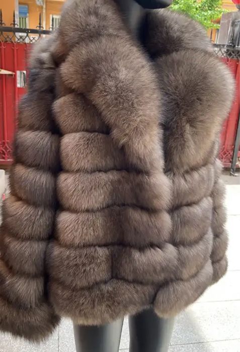 Kontantto futro kurtka naturalny lis xs-4xl