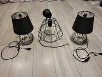 Komplet Lampa sufitowa wisząca i dwie lampki nocne