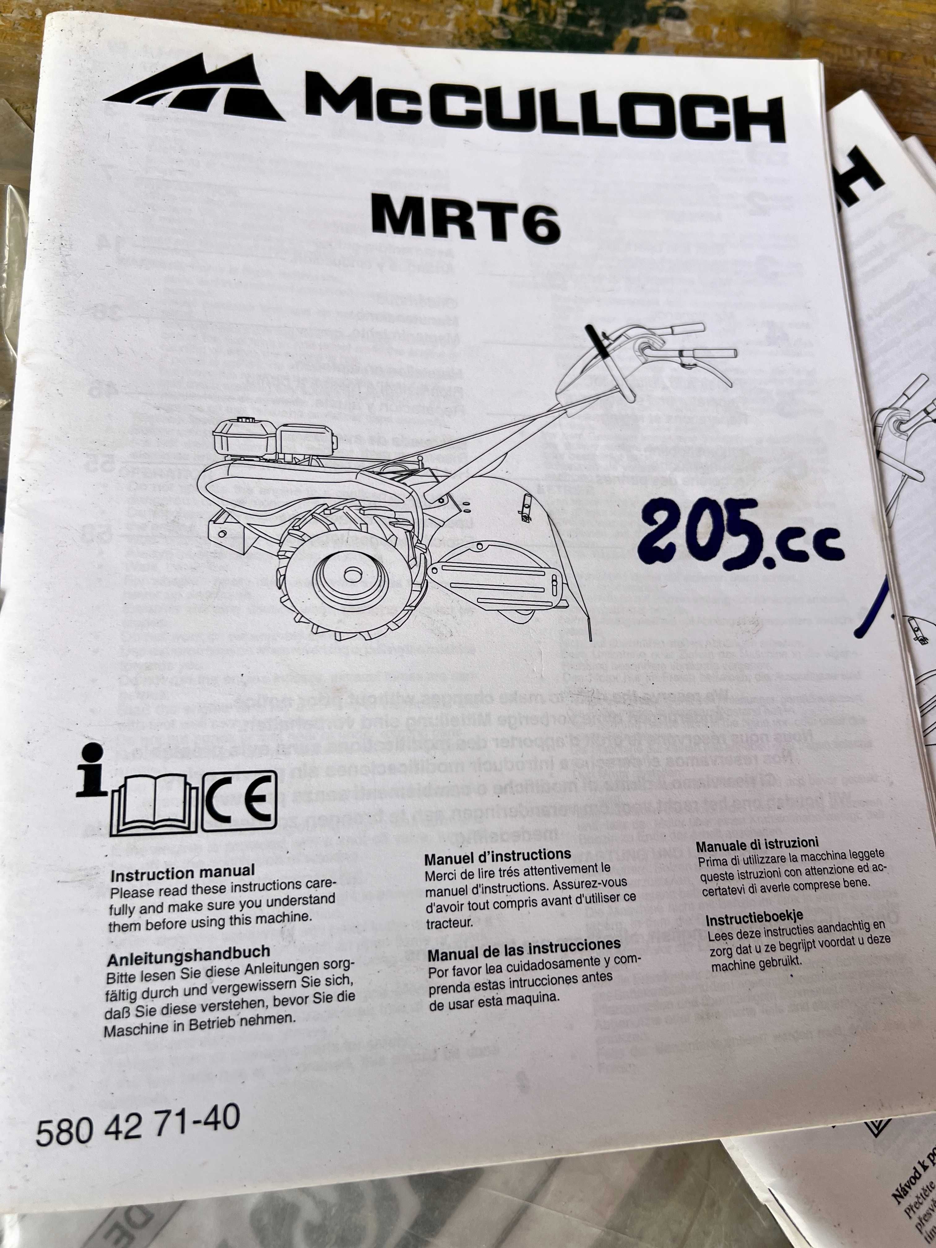 Motocultivador McCulloch MRT6 gasolina