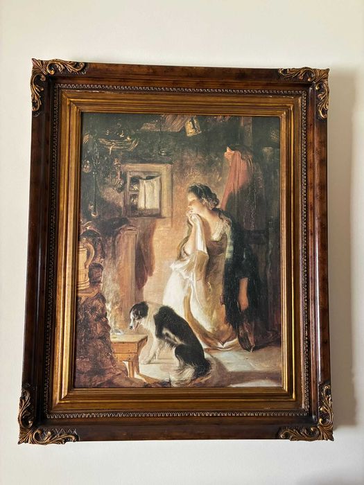 Quadro antigo de grande dimensão (86 cm x 106 cm)