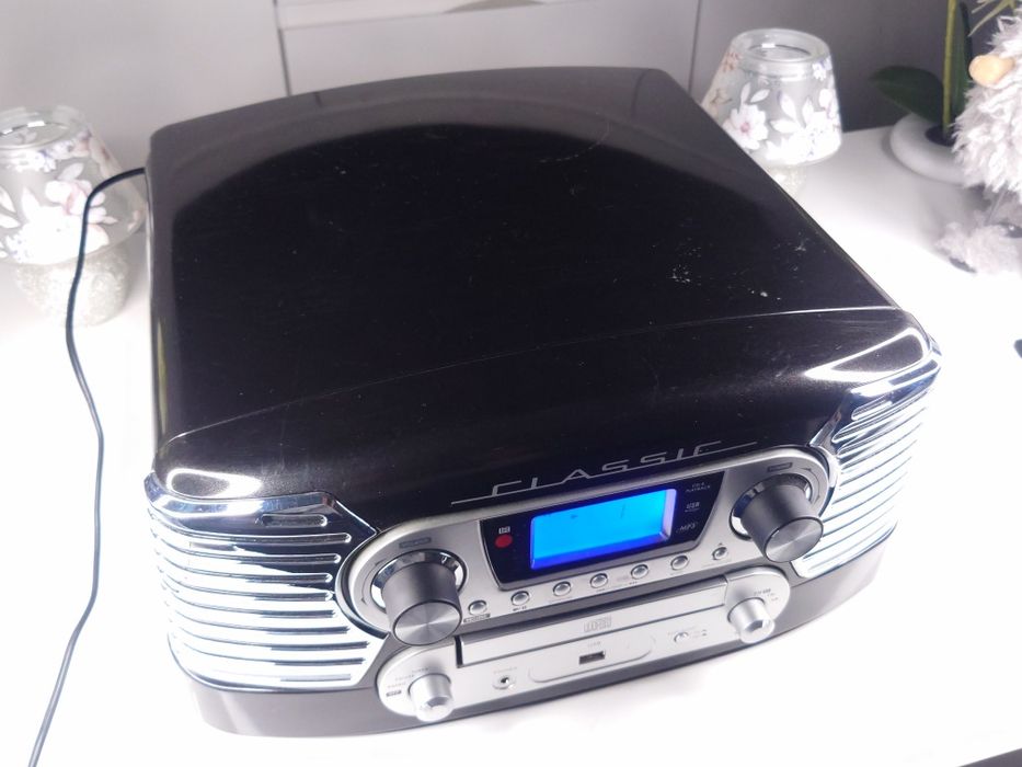Gramofon multifunkcyjny odtwarzacz CD MP3 USB nagrywarka radio