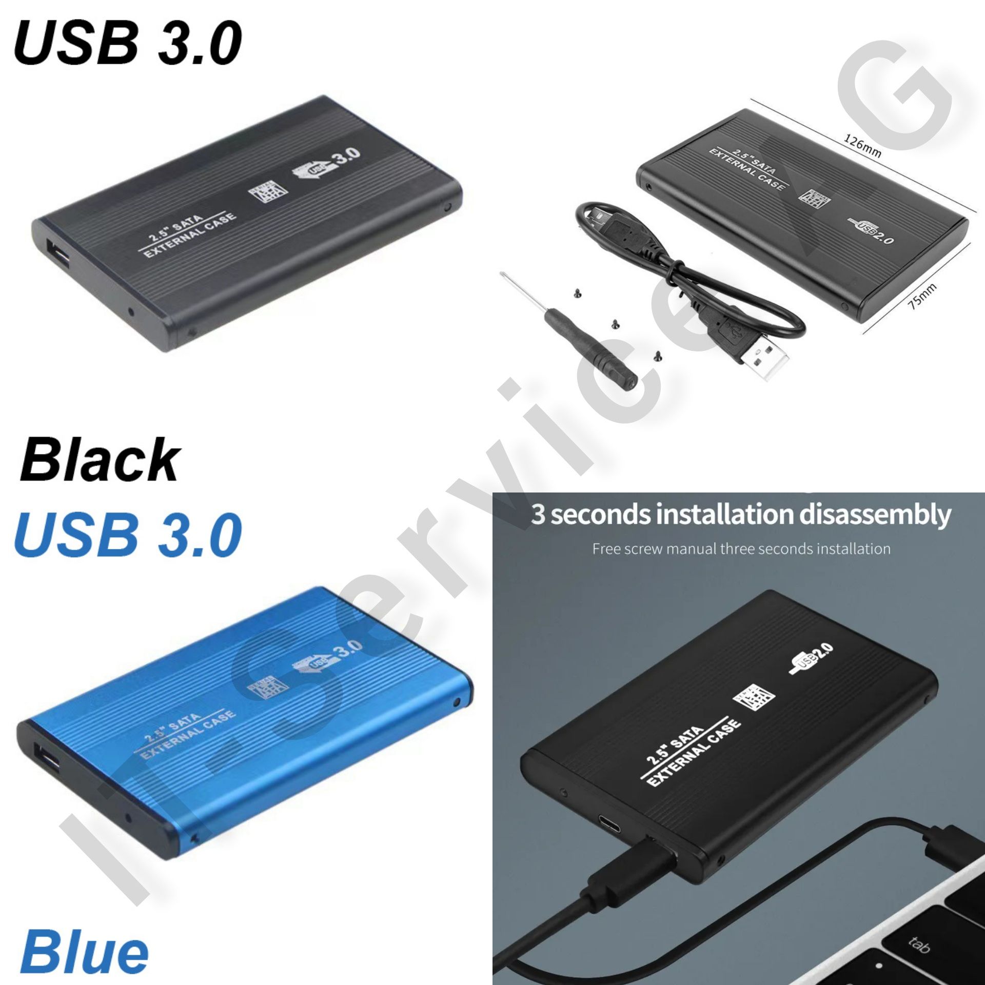 Карман Кабель Адаптер optibay TypeC USB SATA с блок питан для диск HDD