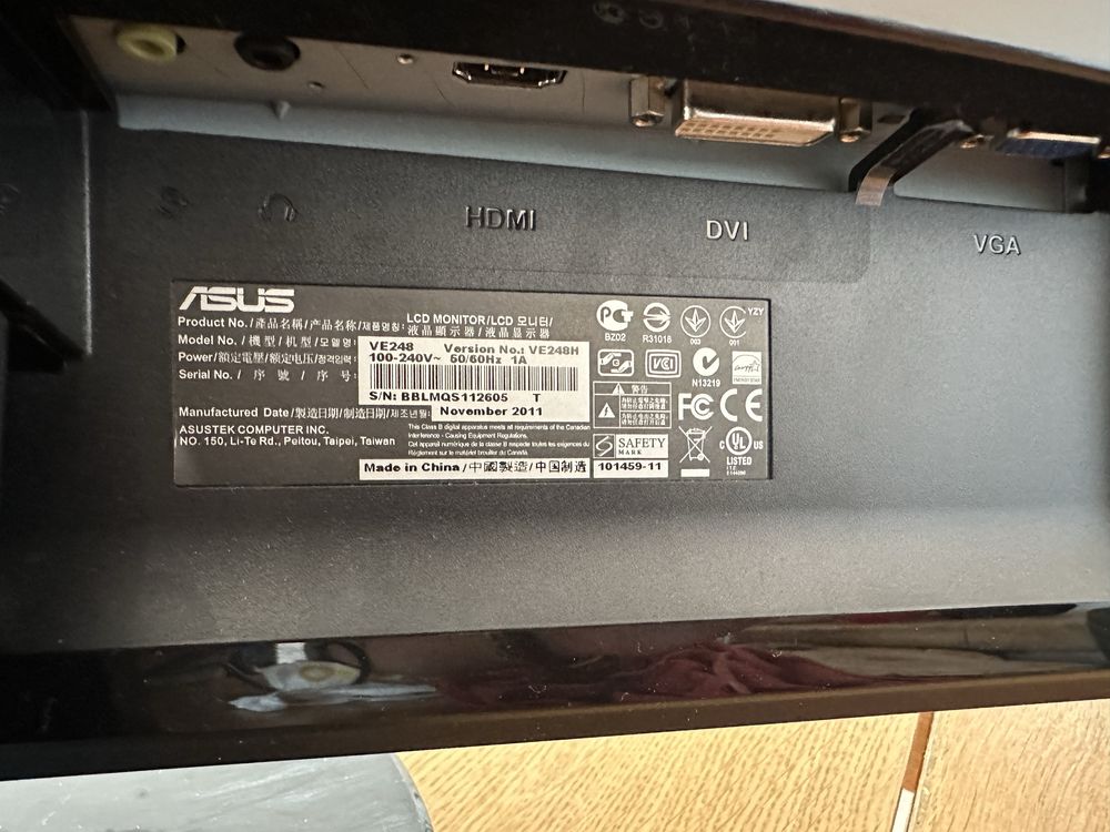 Monitor ASU’s VE248H