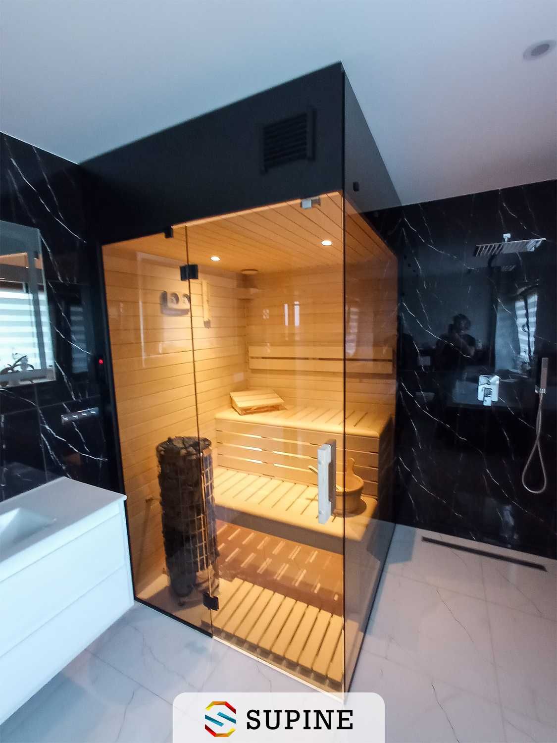 Sauna domowa wewnętrzna na wymiar fińska combi infrared