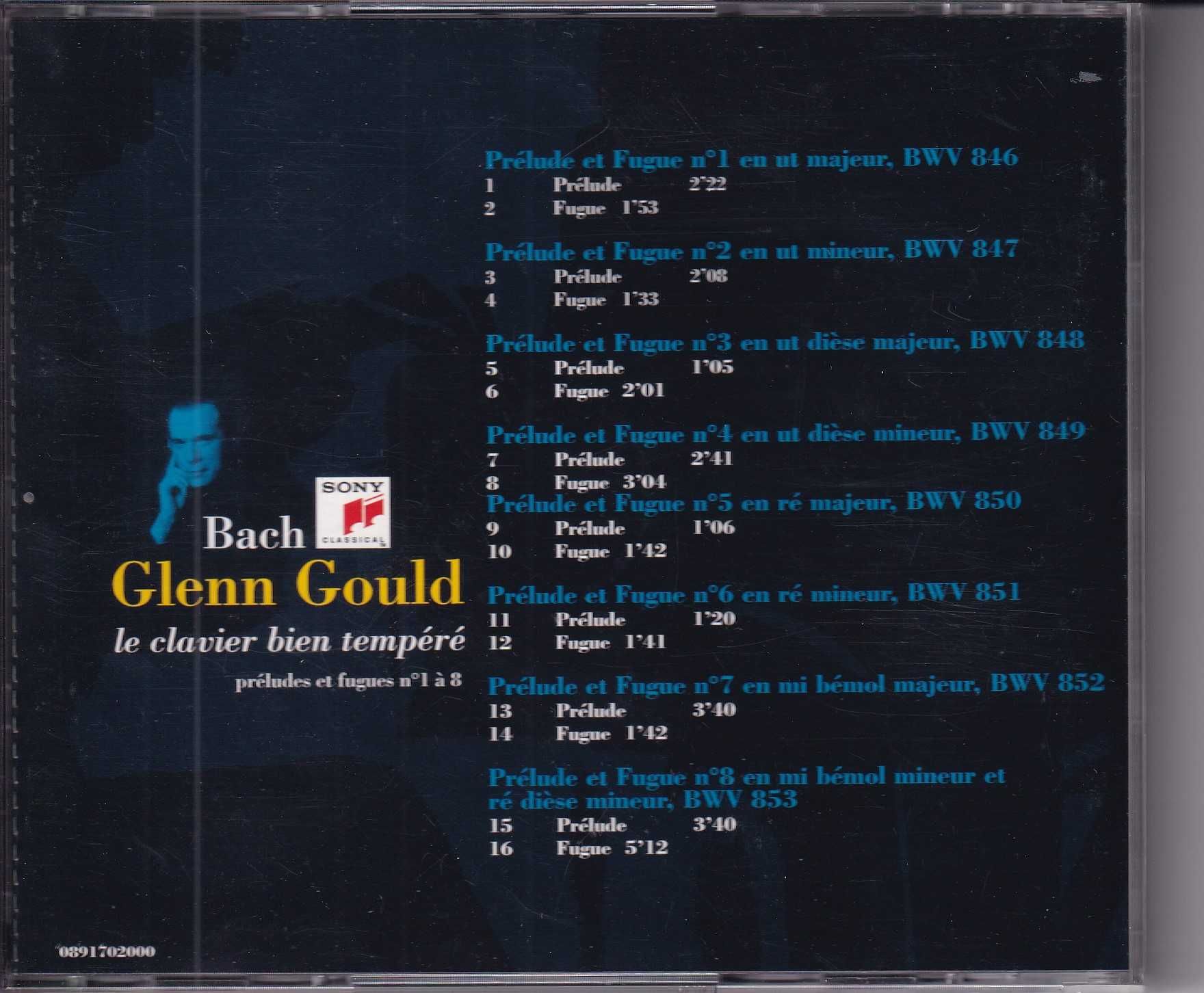 J.S. Bach Das Wohltemperierte Klavier gra Glenn Gould