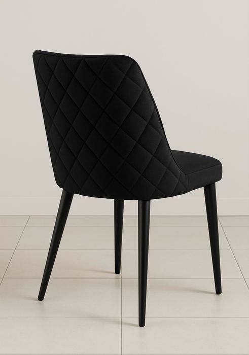 Два чорних оксамитових кухонних стільці ( 2 шт )