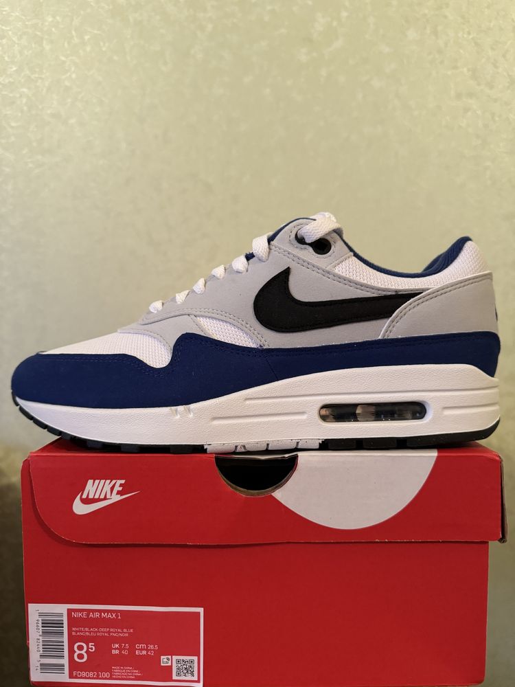 Кроссовки Nike Air Max 1 Deep White/Blue FD9082-100