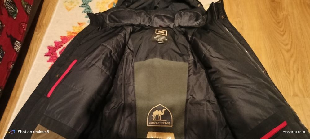 Дуже гарна темно-синя чоловіча зимова куртка, 56р.