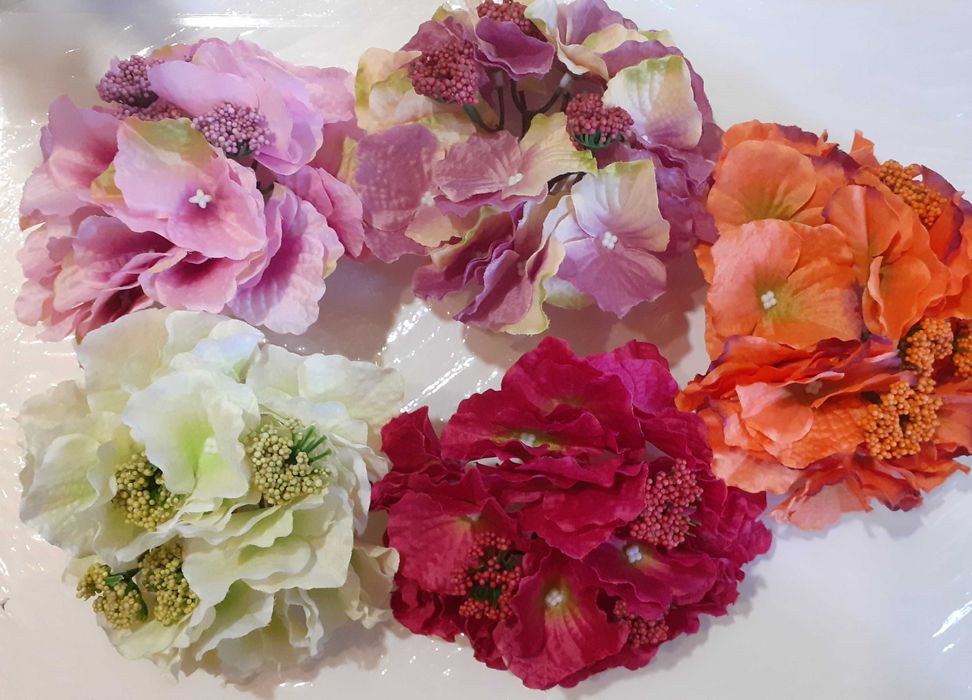 Hortensja główka wyrobowa kwiat sztuczny