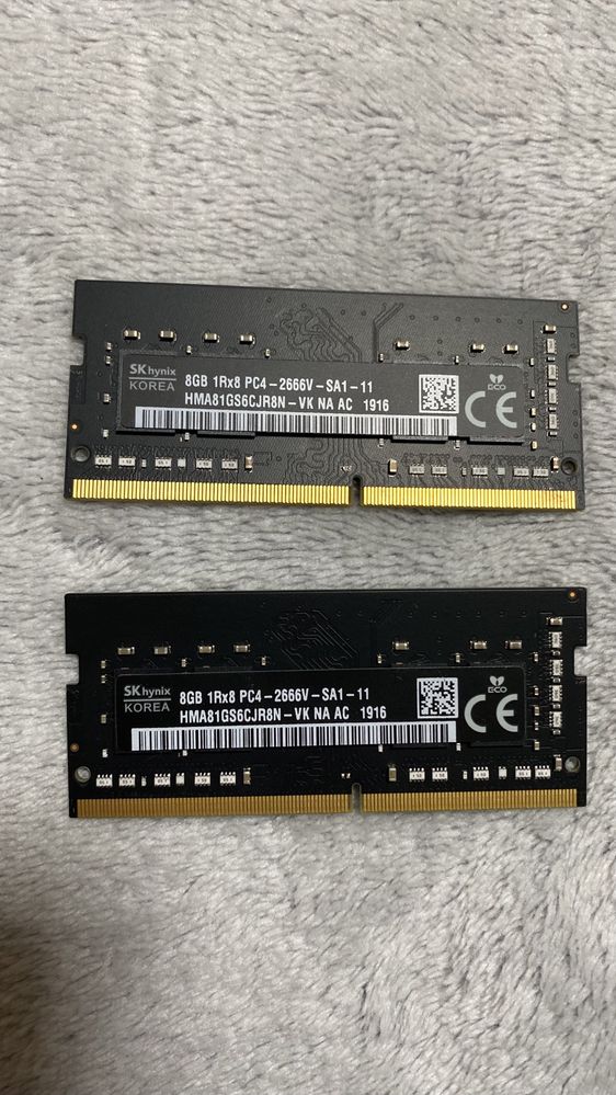 Оперативная память Hynix SODIMM DDR4 1R8 8Gb 2666Mhz 2 штуки macOS/PC