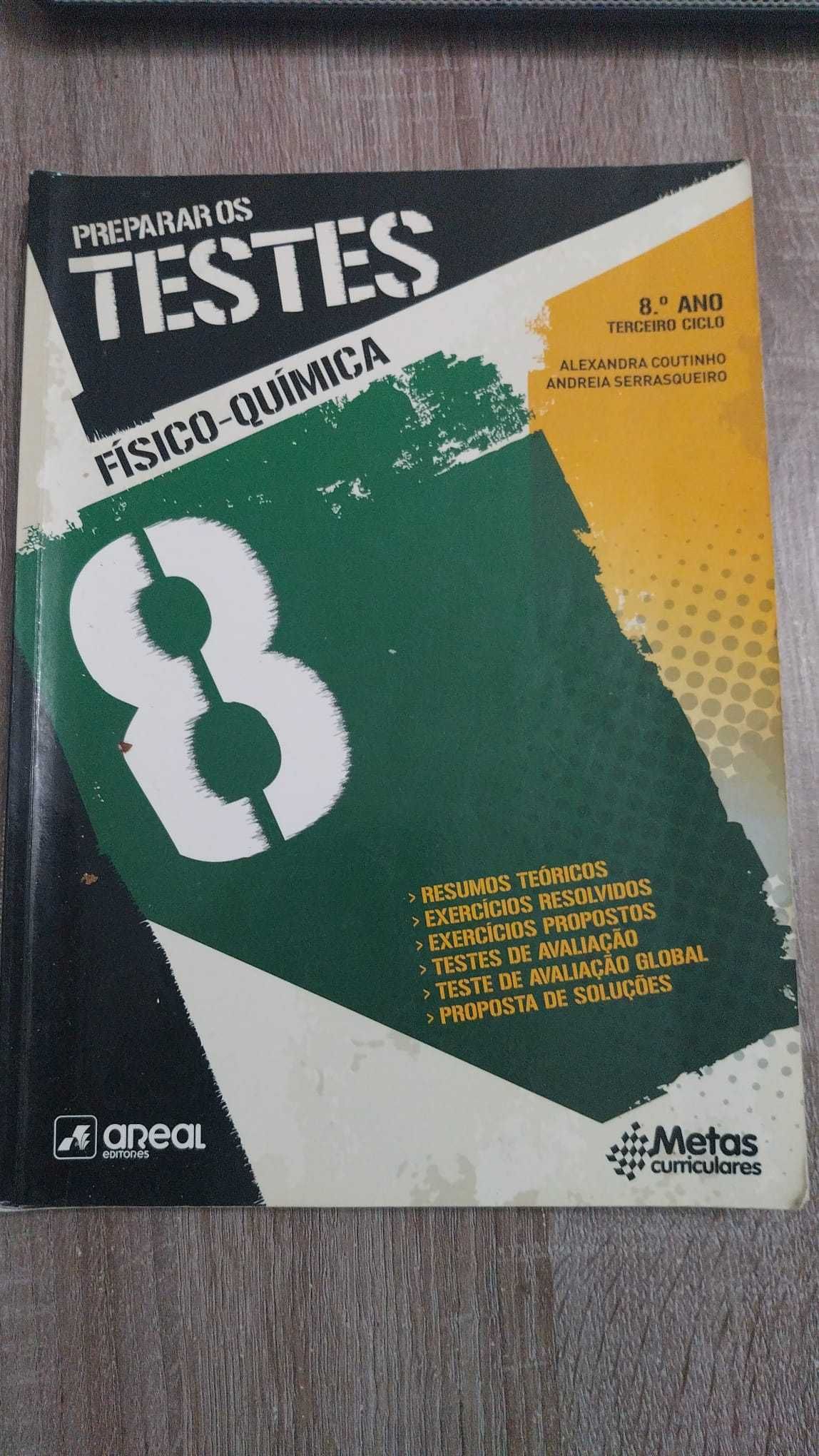 Livro Preparar os testes de Físico-Química de 8ºano