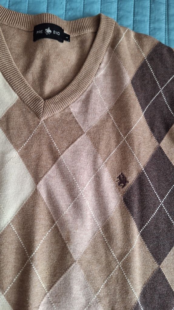 Sweterek sweter w romby XL