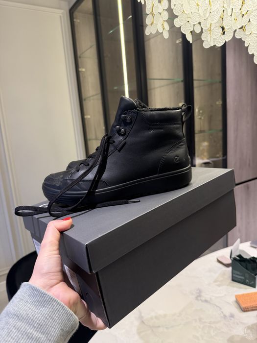 Кожанные ортопедические зимние ботинки Ecco 41 р