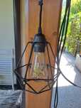 Lampa Ażurowa Czarna z Żarówką Deko