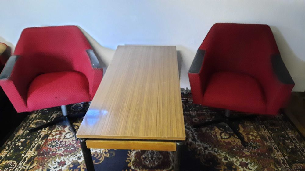 Fotele obrotowe PRL 2 sztuki vintage