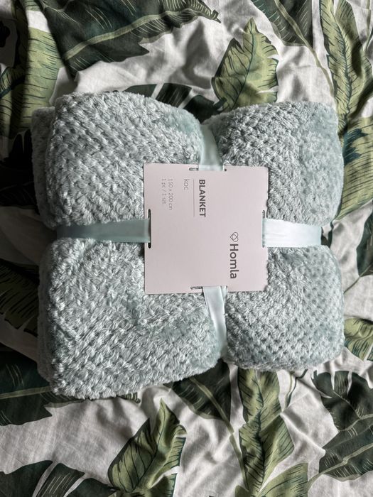 Koc Homla poliester 150 x 200 cm kolor miętowy