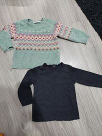 Sweter sweterek H&M bluzka długi rękaw Zara 92
