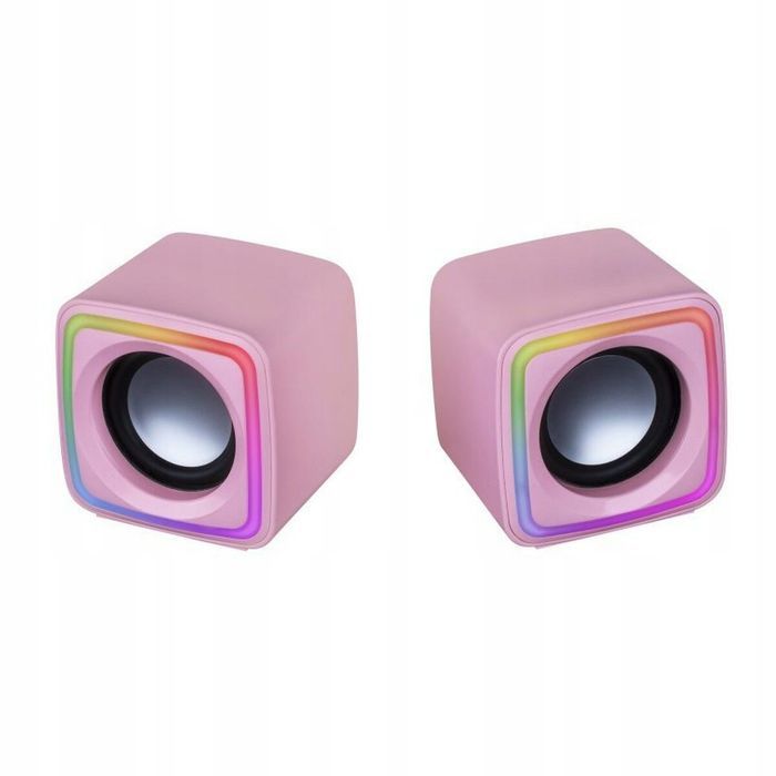 zestaw głośników 2.0 mars gaming mscubep moc 8 w wejście usb różowy