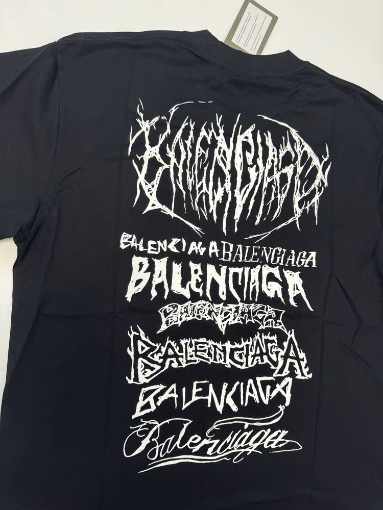 футболка Balenciaga Heavy-metal many logo M L vetemnts