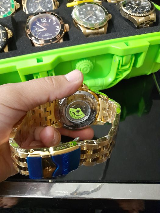 Automático invicta relógio original frente giratoria novo
