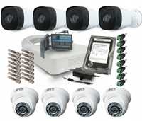 Zestaw 4 kamer HIKVISION bdb jakość 4,6,8,16 kamery montaż monitoring