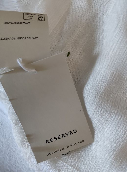 Chusta biała Reserved 103 x 103 cm