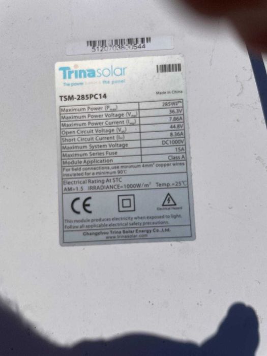 Używane panele fotowoltaiczne słoneczne Trina Solar 285W Na Gwarancji!