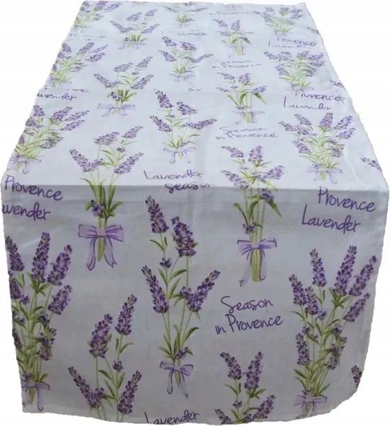 Bieżnik na stół ławę Obrus 40x120 Bawełniany Lawenda Lavenda Prowansja