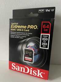 NOWA karta SD SanDisk Extreme PRO SDXC UHS-II 64 GB - 4K, 8K, 300 MB/s