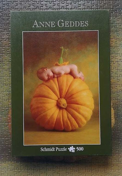 Puzzle Schmidt 500 el., Anne Geddes, dynia stan bdb (raz układane)