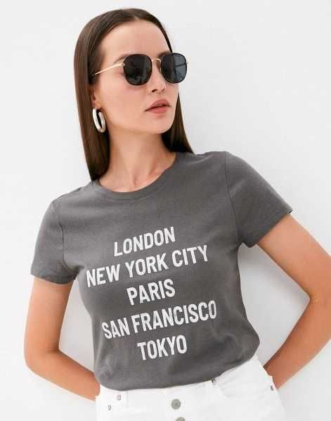 Sale! GAP nowa koszulka "Londyn, New York, Paris.." L