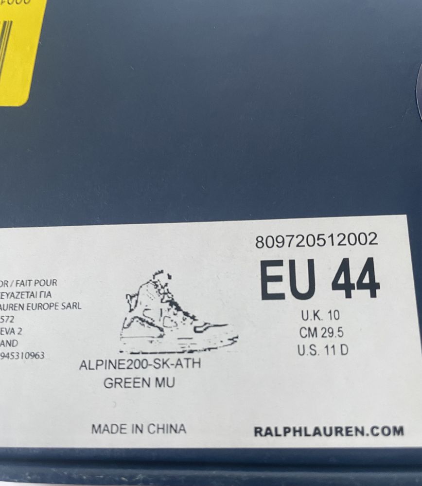 Ralph Lauren unikatowe sneakersy ALPINE200 r. 44 Nowe