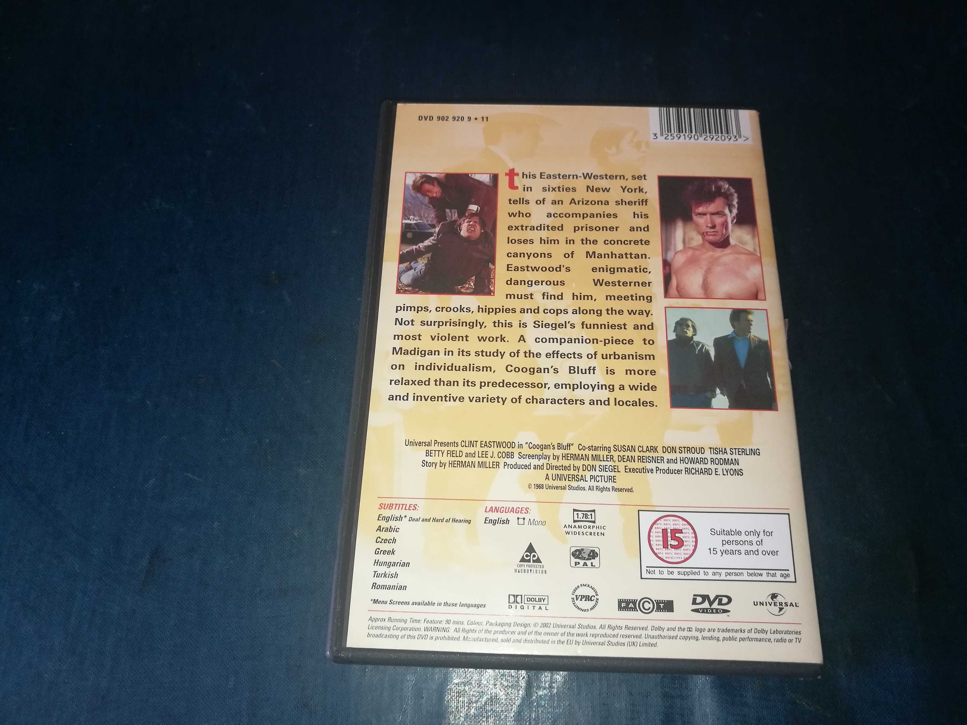 COOGAN'S BLUFF (Clint Eastwood) DVD - legendagem Inglês