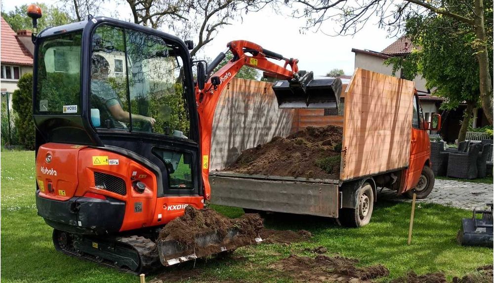 Wynajem minikoparki (nowe), młot, zagęszczarka, skoczek, koparka