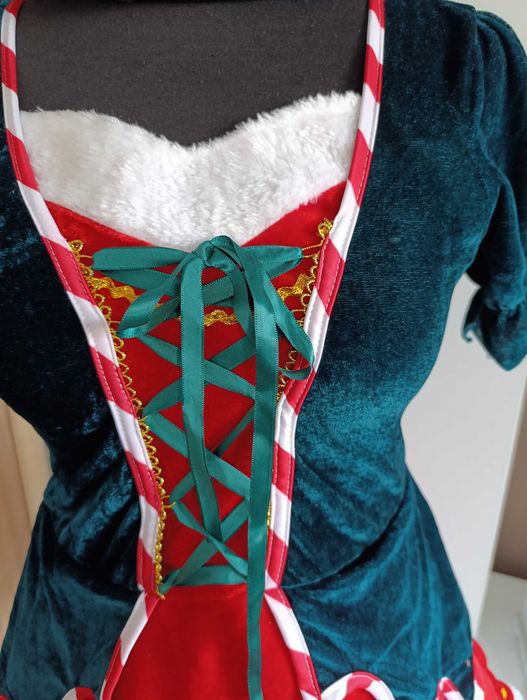 NOWY strój karnawałowy ELFA ELFIKA POMOCNIK MIKOŁAJA S 158/164 159