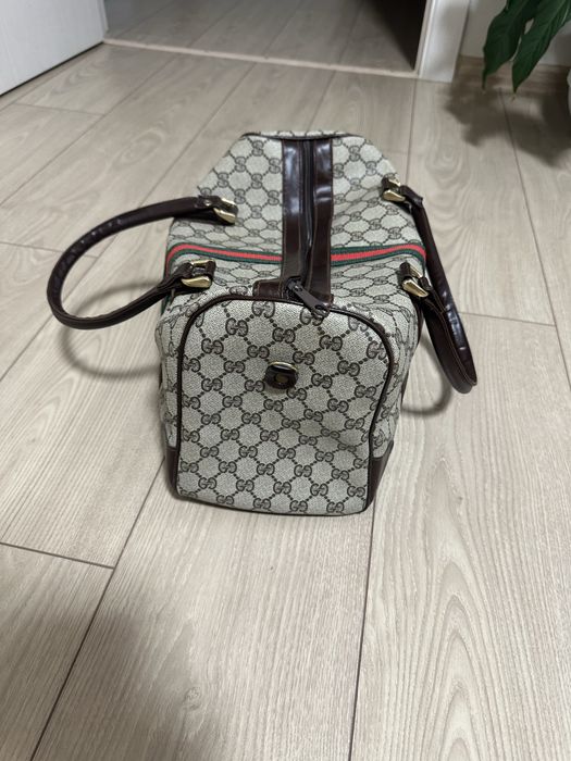 Vintage GUCCI Monogram Boston Top Handle Handbag
