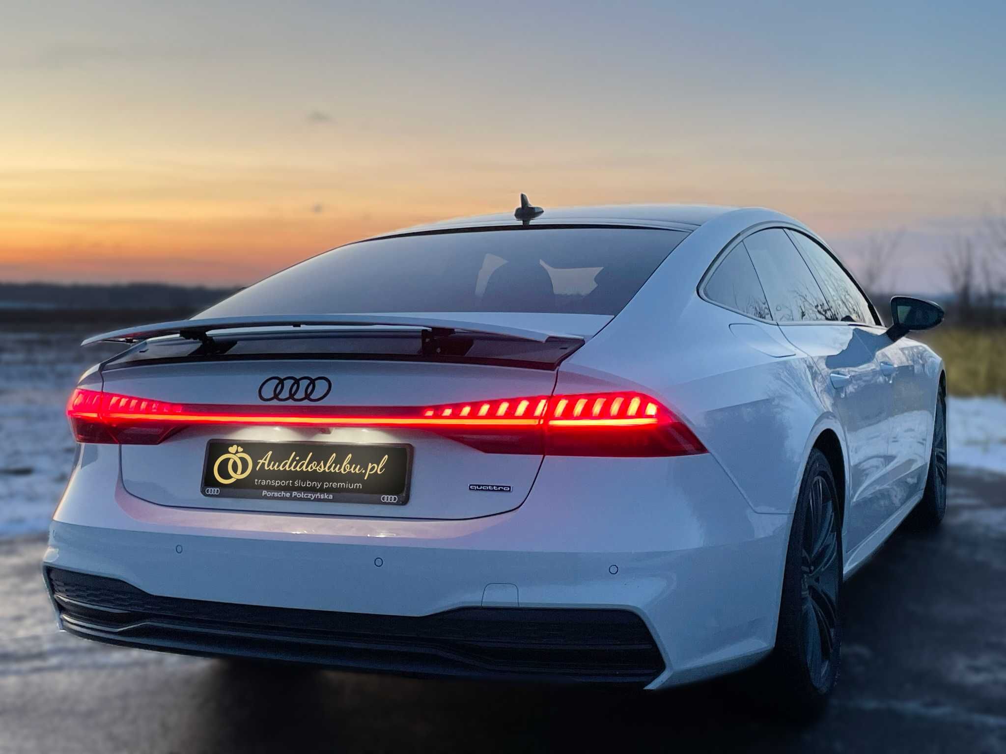 NAJNOWSZY MODEL AUDI A7 S LINE na wynajem do ślub samochód limuzyna